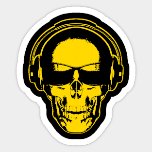 Skull Music Sticker